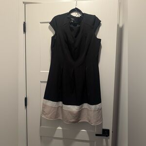 Elegant Black and Cream Dress